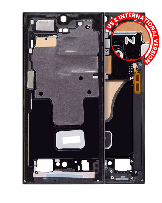 Mid-Frame Housing For Samsung Galaxy S23 Ultra 5G (US & International Version) (Phantom Black)