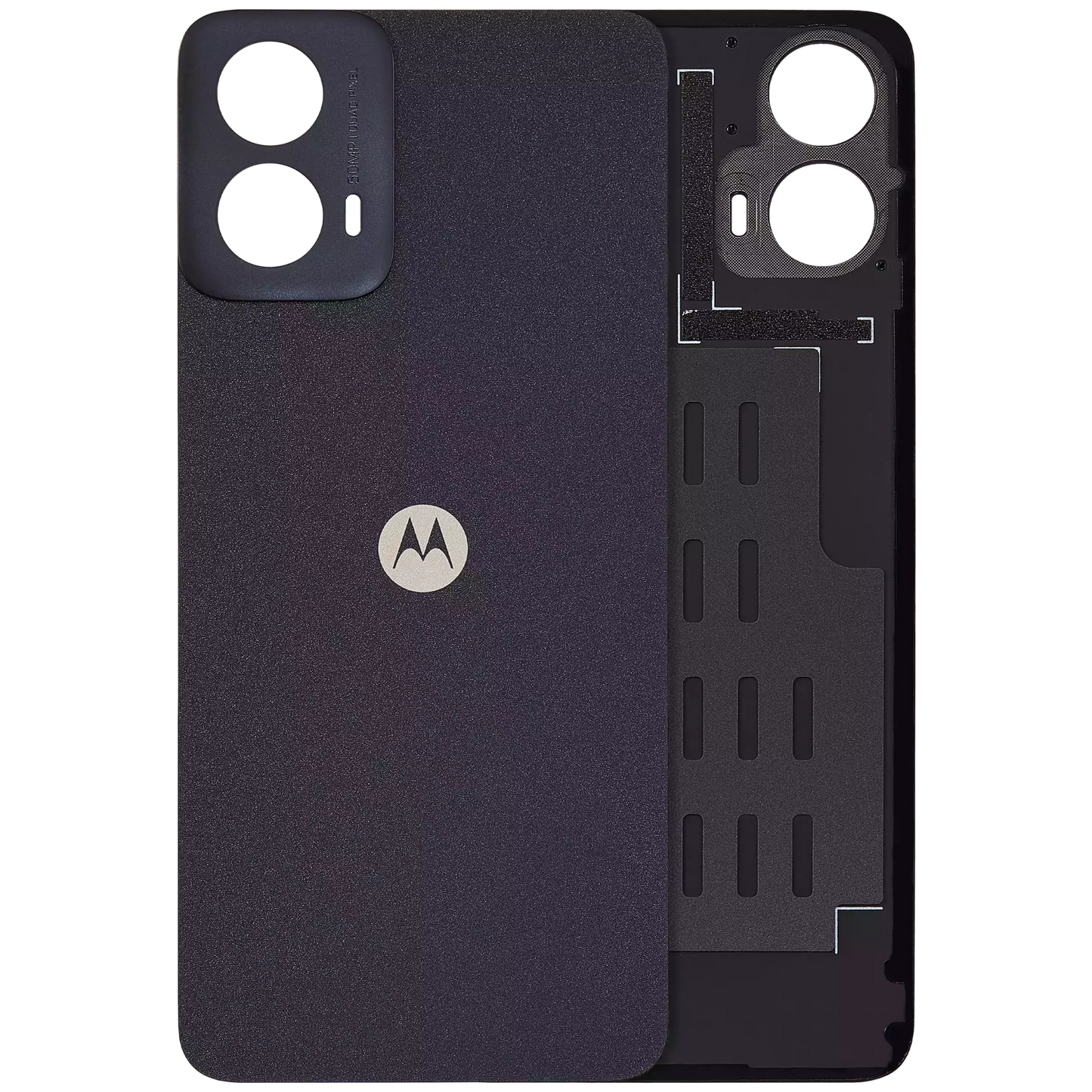Back Cover Glass For Motorola Moto G34 (XT2363 / 2023) (Genuine OEM) (Charcoal Black) replacement part SKU 107182092475 image 1