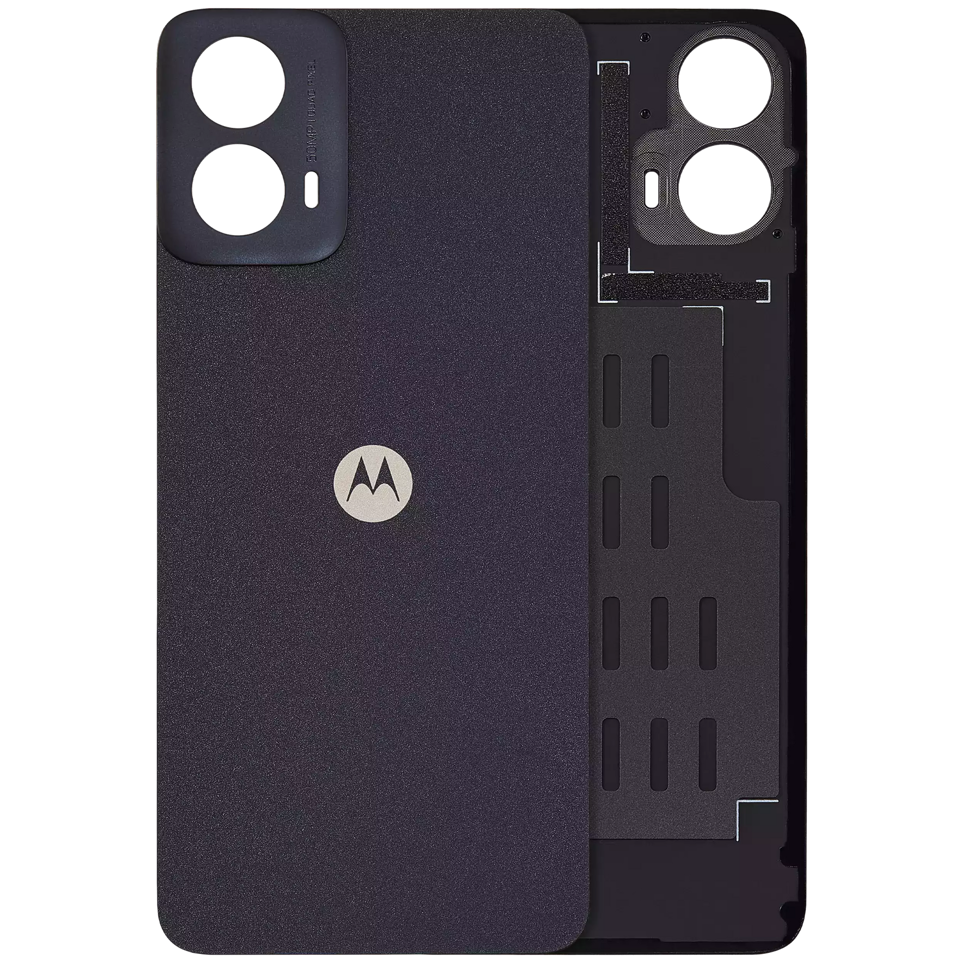 Back Cover Glass For Motorola Moto G34 (XT2363 / 2023) (Genuine OEM) (Charcoal Black) replacement part SKU 107182092475 image 1