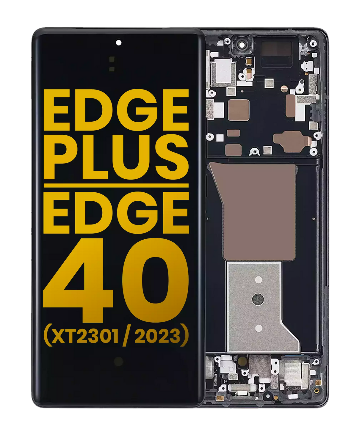 OLED Assembly With Frame For Motorola Edge Plus / Edge 40 Pro (XT2301 / 2023) (Genuine OEM) (Interstellar Black) | SKU 107082019710 | image 1