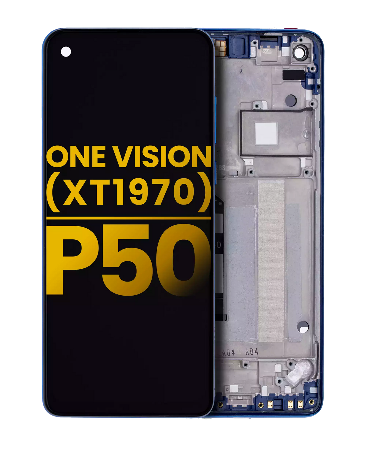 LCD Assembly With Frame For Motorola One Vision (XT1970 / 2019) / P50 (Refurbished) (Sapphire Gradient) - Motorola replacement part - product image 1 - SKU 107082062002