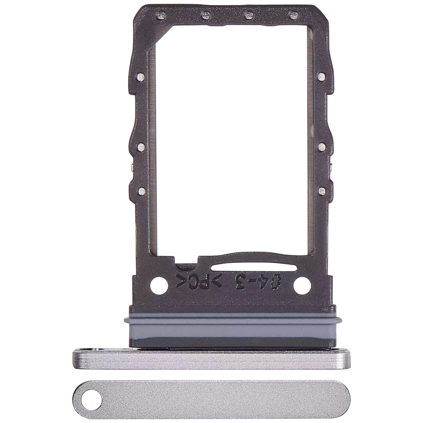 Single Sim Card Tray For Samsung Galaxy Z Flip 6 (F741) (Premium) (Silver Shadow)