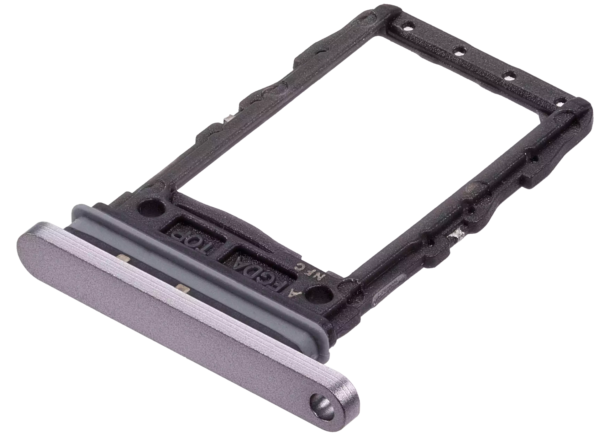 Single Sim Card Tray For Samsung Galaxy Z Flip 6 (F741) (Premium) (Silver Shadow)