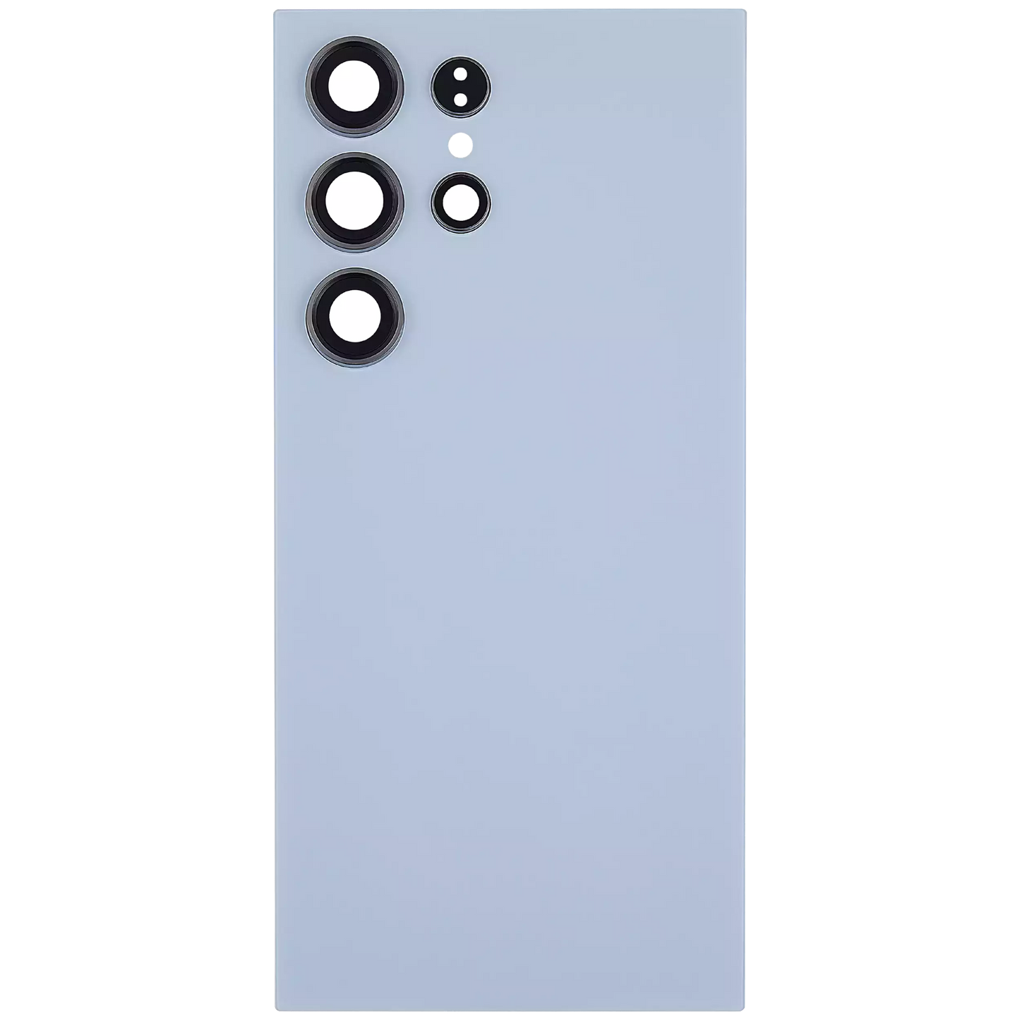 Back Cover Glass With Camera Lens For Samsung Galaxy S24 Ultra 5G (No Logo) (Aftermarket Plus) (Titanium Blue)