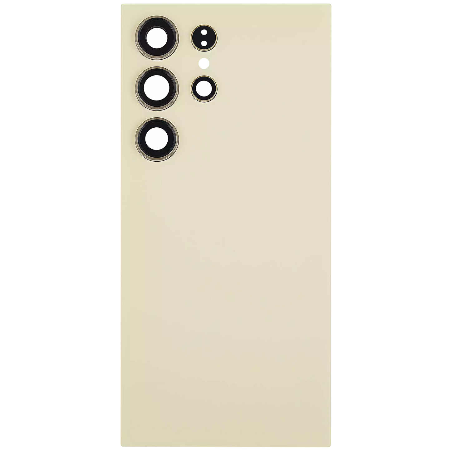 Back Cover Glass With Camera Lens For Samsung Galaxy S24 Ultra 5G (No Logo) (Aftermarket Plus) (Titanium Yellow)