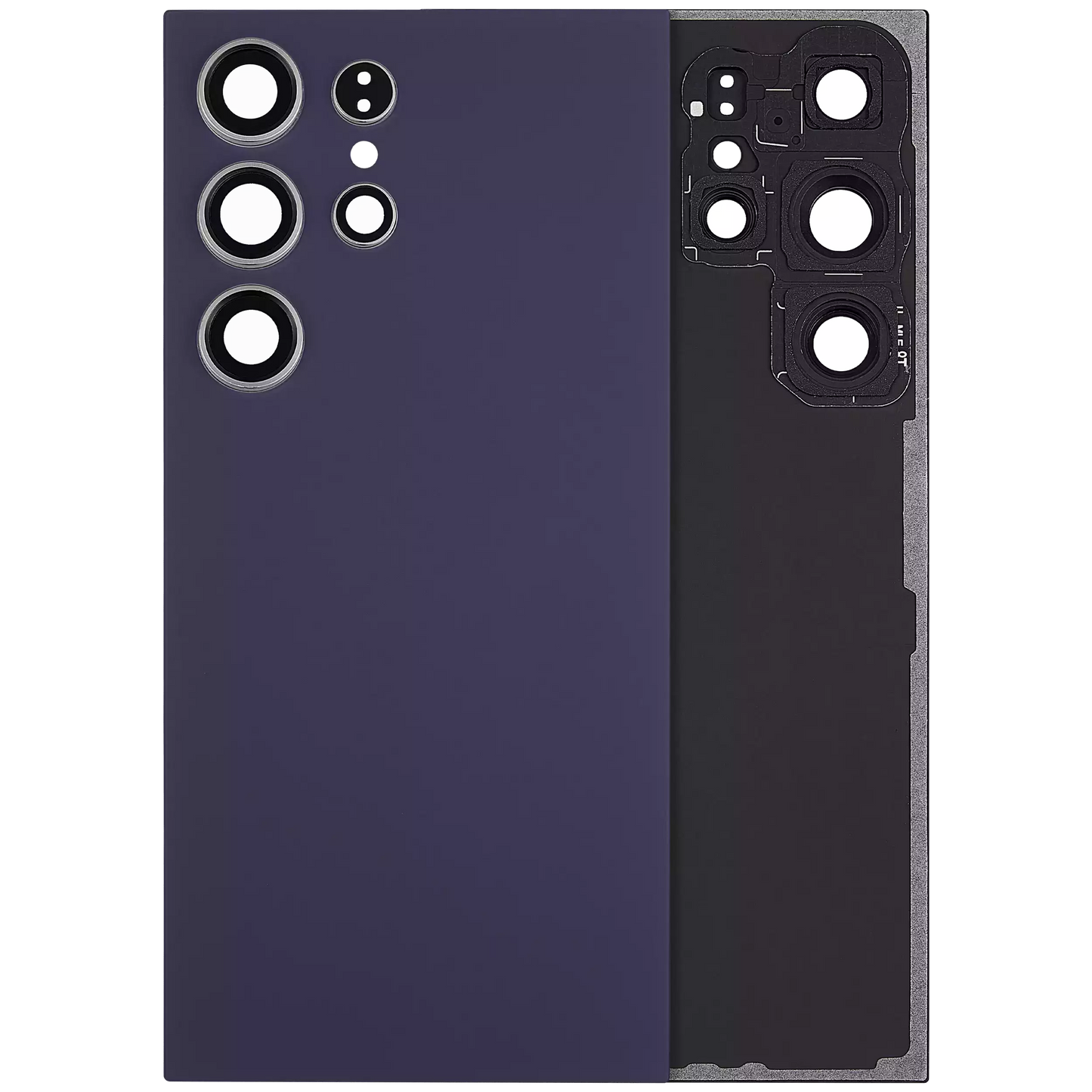Back Cover Glass With Camera Lens For Samsung Galaxy S24 Ultra 5G (No Logo) (Aftermarket Plus) (Titanium Violet)