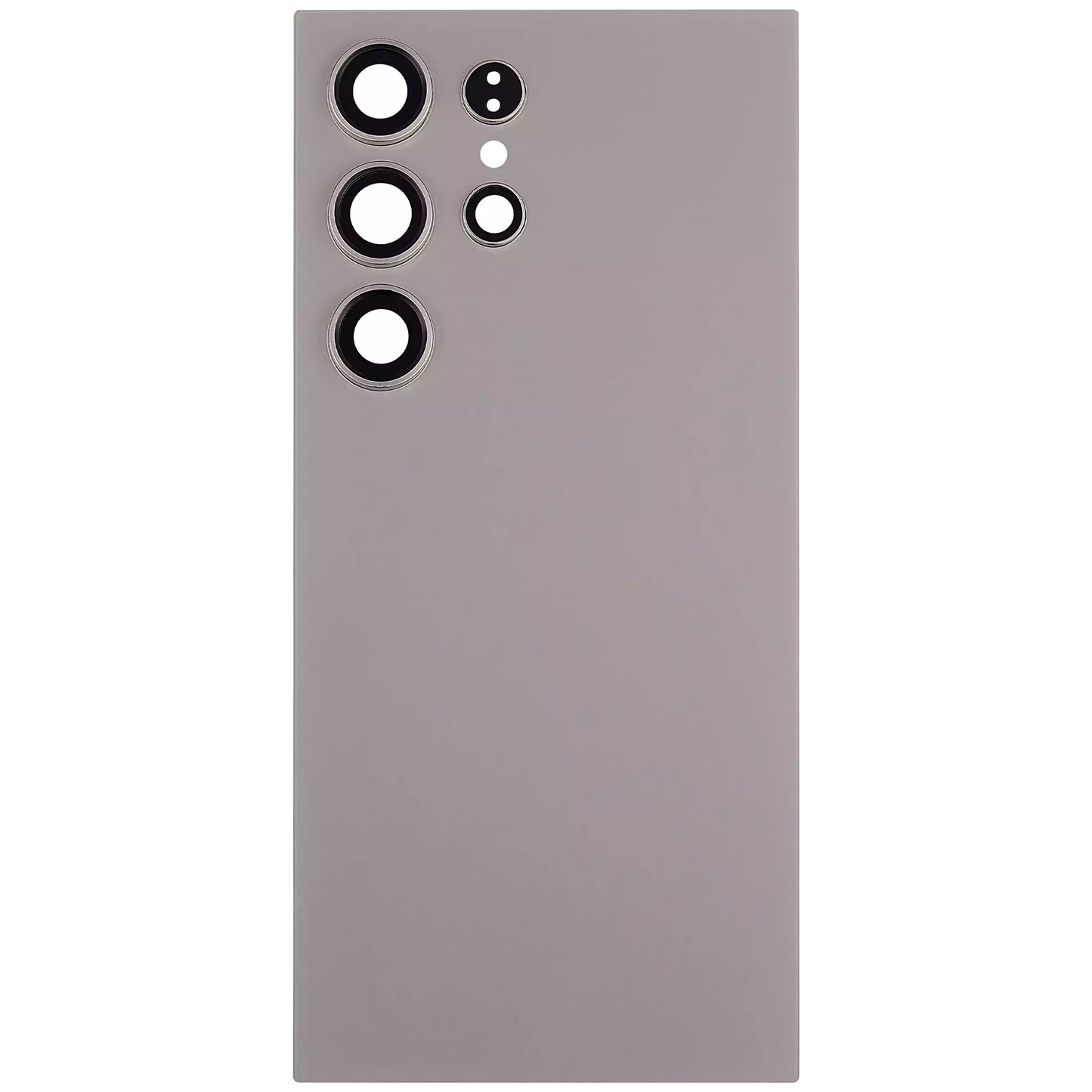 Back Cover Glass With Camera Lens For Samsung Galaxy S24 Ultra 5G (No Logo) (Aftermarket Plus) (Titanium Gray)