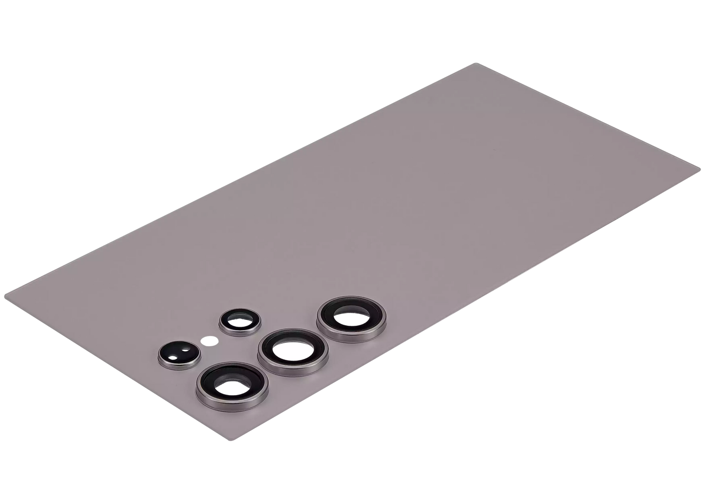 Back Cover Glass With Camera Lens For Samsung Galaxy S24 Ultra 5G (No Logo) (Aftermarket Plus) (Titanium Gray)