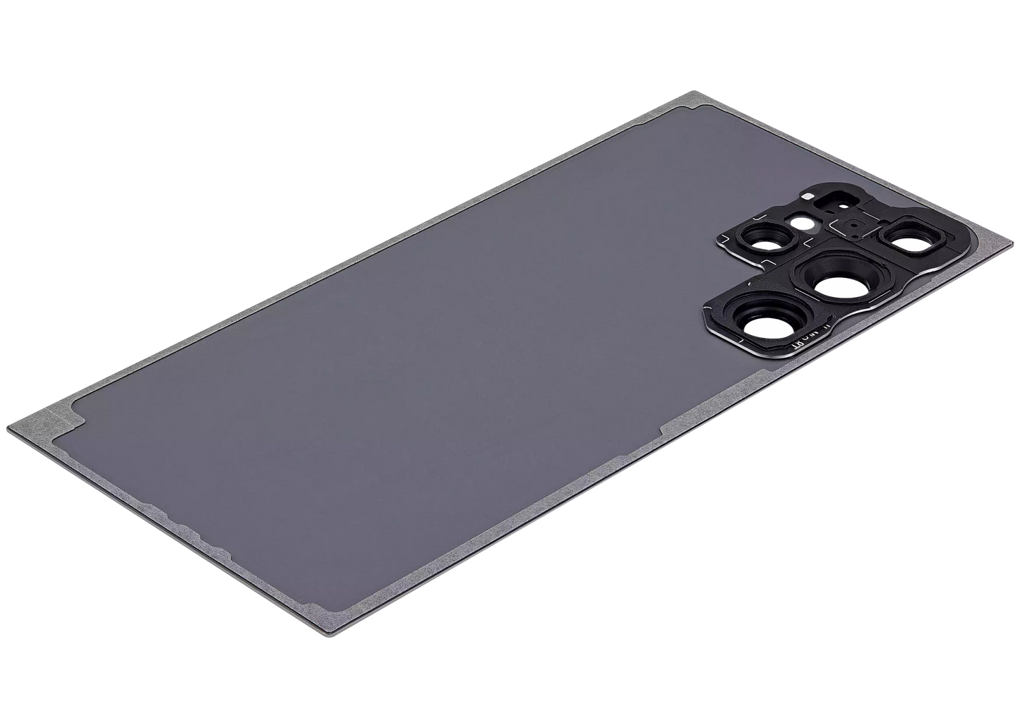Back Cover Glass With Camera Lens For Samsung Galaxy S24 Ultra 5G (No Logo) (Aftermarket Plus) (Titanium Gray)