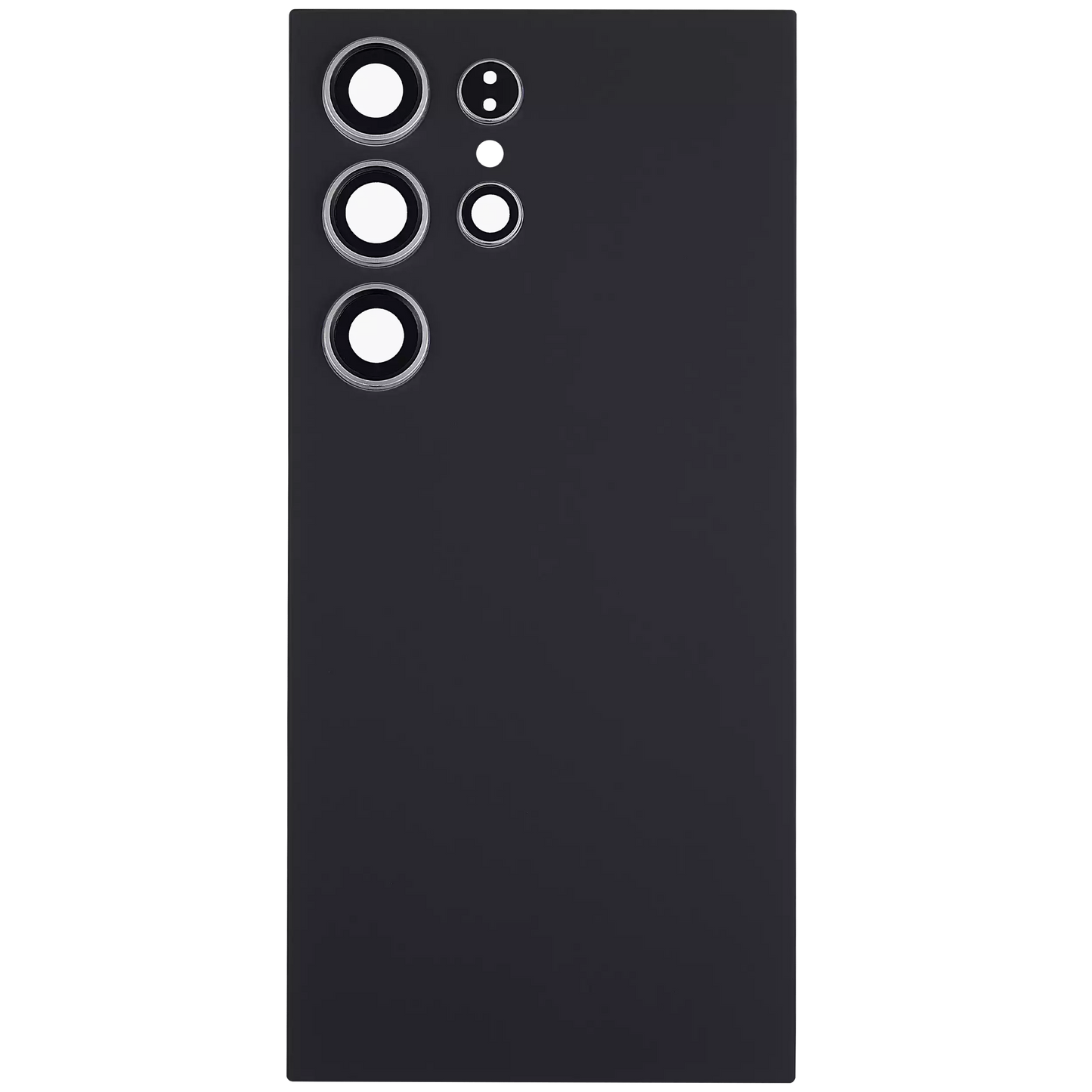 Back Cover Glass With Camera Lens For Samsung Galaxy S24 Ultra 5G (No Logo) (Aftermarket Plus) (Titanium Black)
