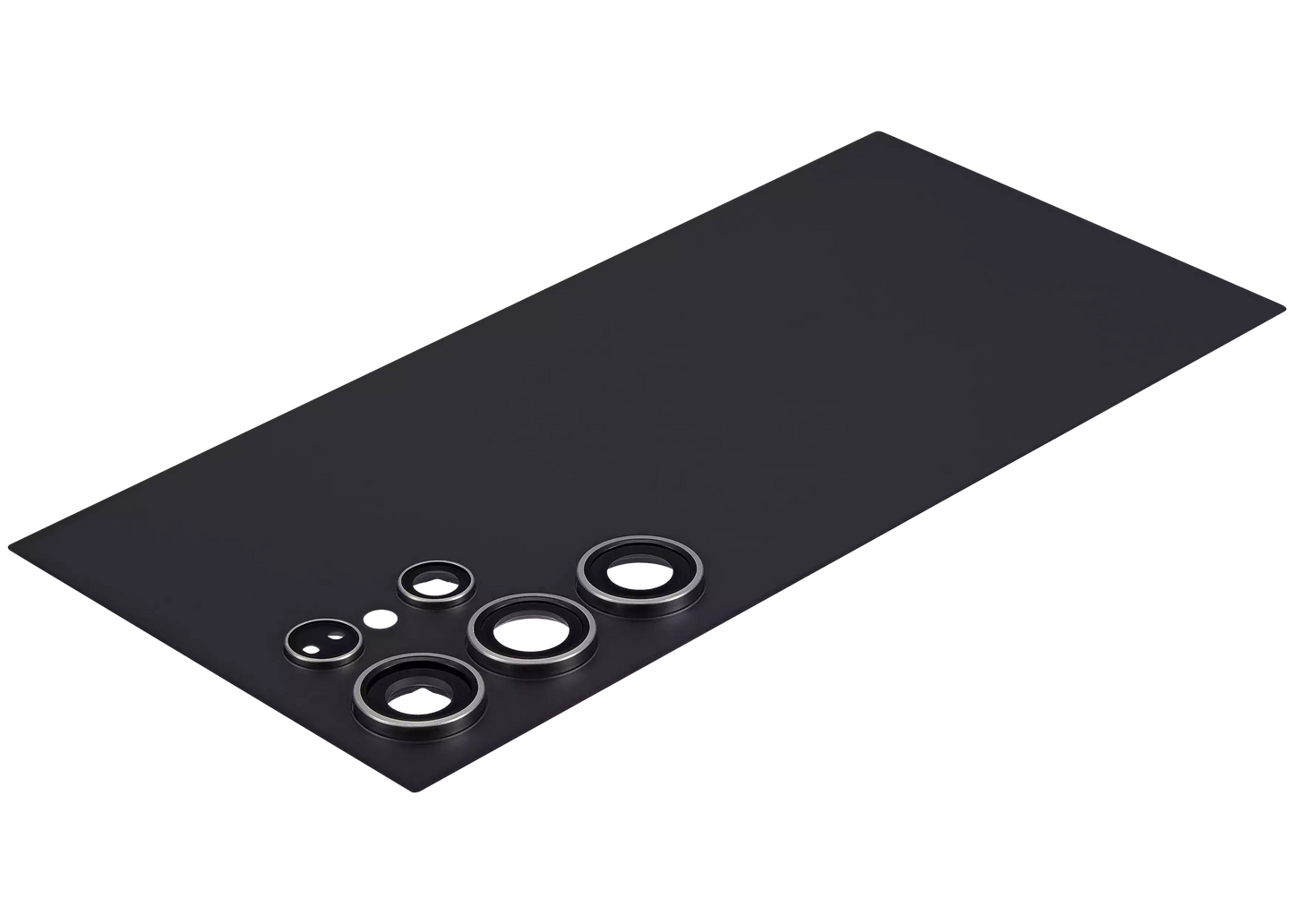 Back Cover Glass With Camera Lens For Samsung Galaxy S24 Ultra 5G (No Logo) (Aftermarket Plus) (Titanium Black)