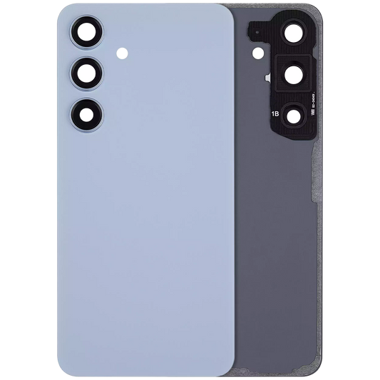 Back Cover Glass With Camera Lens For Samsung Galaxy S24 5G (No Logo) (Aftermarket Plus) (Sapphire Blue)
