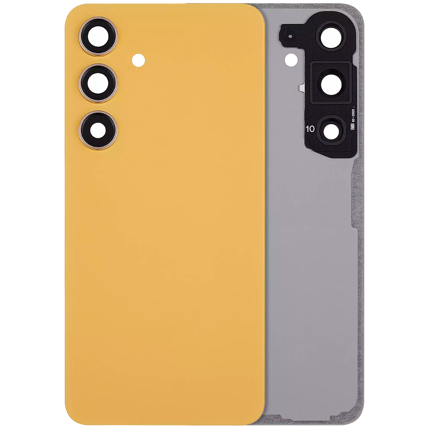 Back Cover Glass With Camera Lens For Samsung Galaxy S24 5G (No Logo) (Aftermarket Plus) (Sandstone Orange)
