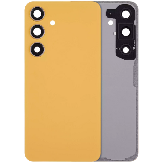 Back Cover Glass With Camera Lens For Samsung Galaxy S24 5G (No Logo) (Aftermarket Plus) (Sandstone Orange)