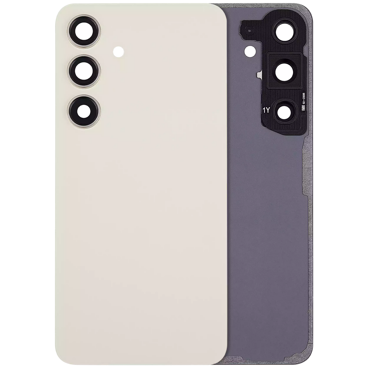Back Cover Glass With Camera Lens For Samsung Galaxy S24 5G (No Logo) (Aftermarket Plus) (Amber Yellow)