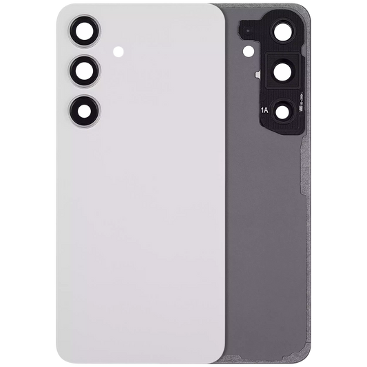 Back Cover Glass With Camera Lens For Samsung Galaxy S24 5G (No Logo) (Aftermarket Plus) (Marble Gray)