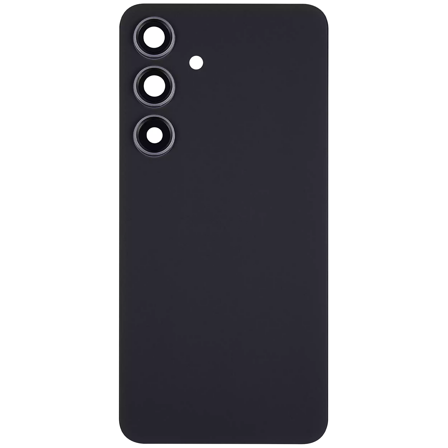 Back Cover Glass With Camera Lens For Samsung Galaxy S24 5G (No Logo) (Aftermarket Plus) (Onyx Black)