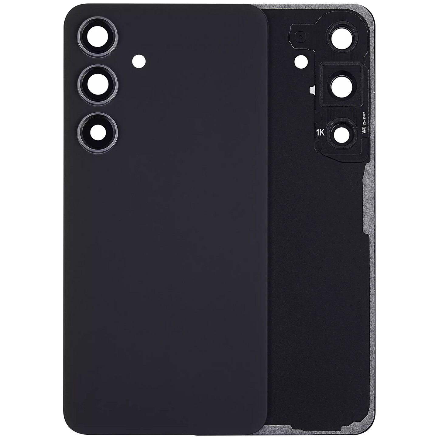 Back Cover Glass With Camera Lens For Samsung Galaxy S24 5G (No Logo) (Aftermarket Plus) (Onyx Black)