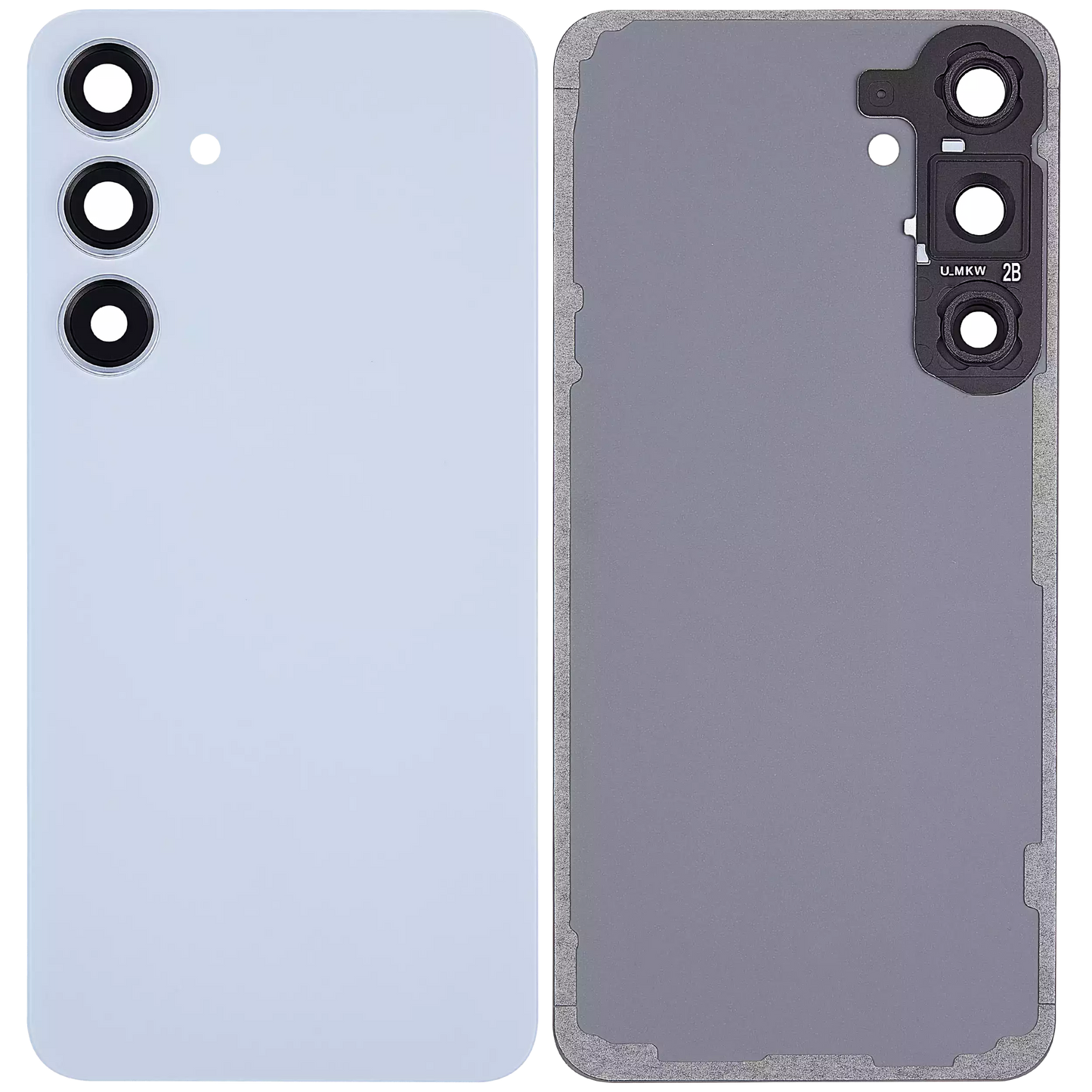 Back Cover Glass With Camera Lens For Samsung Galaxy S24 Plus 5G (No Logo) (Aftermarket Plus) (Sapphire Blue)