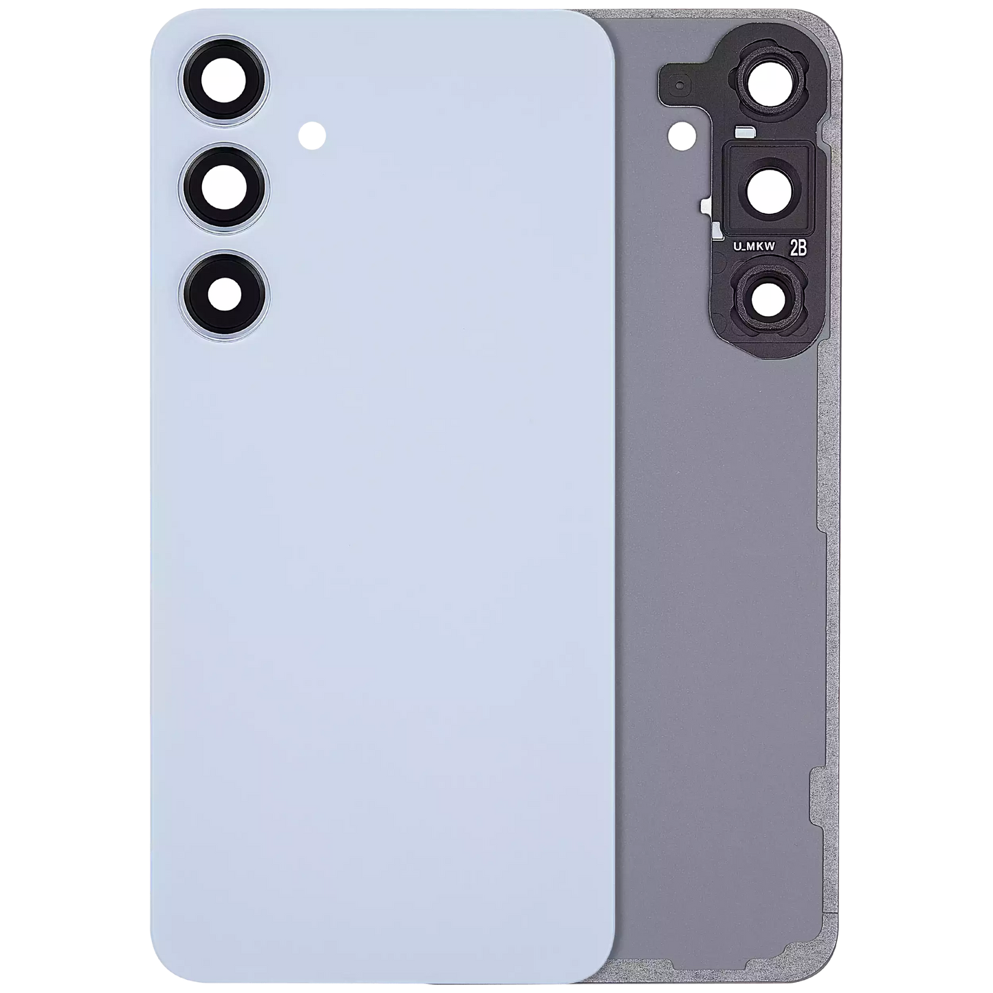 Back Cover Glass With Camera Lens For Samsung Galaxy S24 Plus 5G (No Logo) (Aftermarket Plus) (Sapphire Blue)