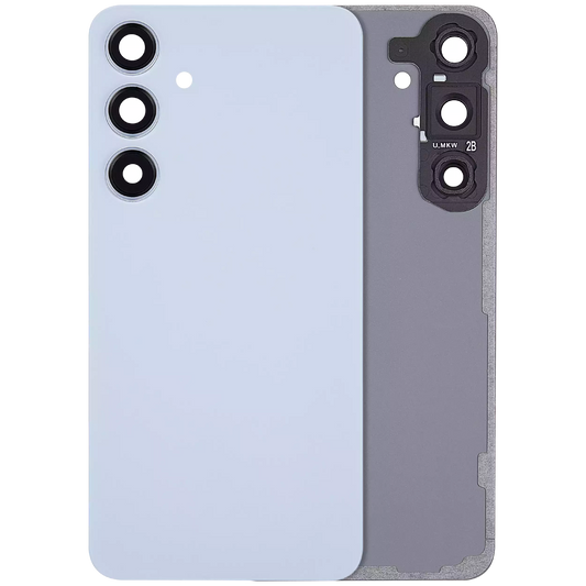 Back Cover Glass With Camera Lens For Samsung Galaxy S24 Plus 5G (No Logo) (Aftermarket Plus) (Sapphire Blue)