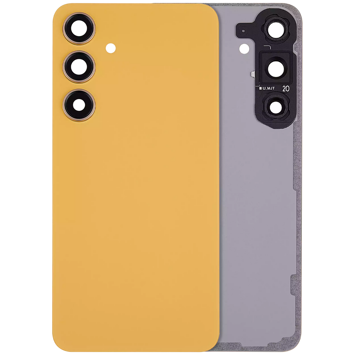 Back Cover Glass With Camera Lens For Samsung Galaxy S24 Plus 5G (No Logo) (Aftermarket Plus) (Sandstone Orange)