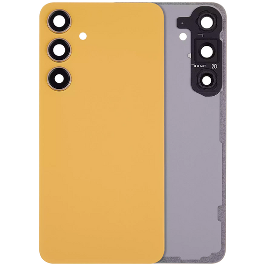 Back Cover Glass With Camera Lens For Samsung Galaxy S24 Plus 5G (No Logo) (Aftermarket Plus) (Sandstone Orange)