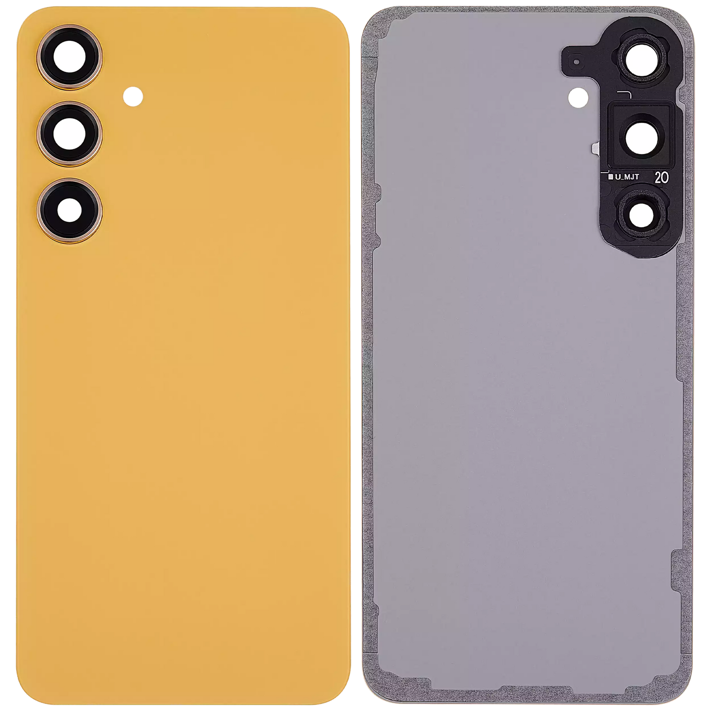 Back Cover Glass With Camera Lens For Samsung Galaxy S24 Plus 5G (No Logo) (Aftermarket Plus) (Sandstone Orange)