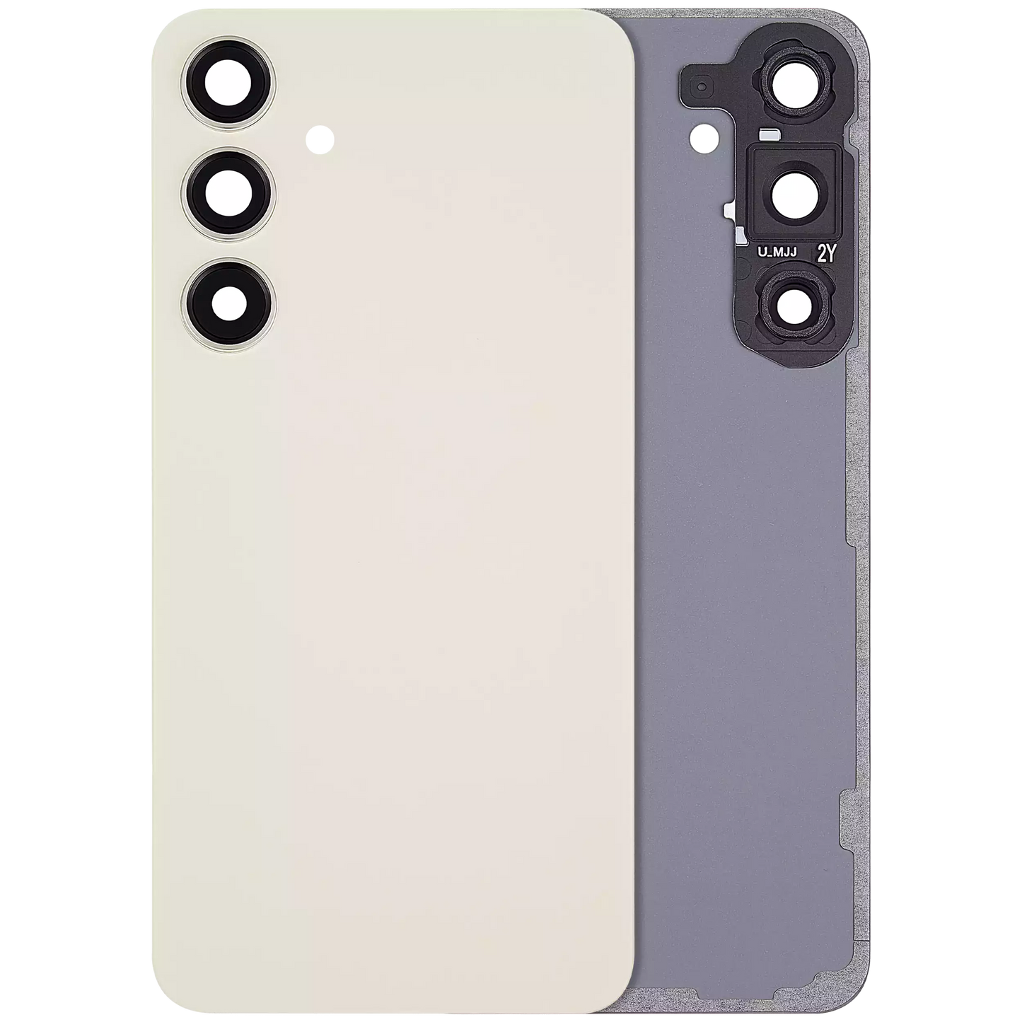 Back Cover Glass With Camera Lens For Samsung Galaxy S24 Plus 5G (No Logo) (Aftermarket Plus) (Amber Yellow)