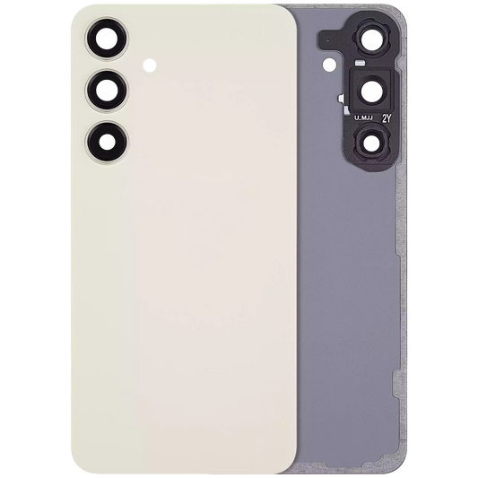 Back Cover Glass With Camera Lens For Samsung Galaxy S24 Plus 5G (No Logo) (Aftermarket Plus) (Amber Yellow)