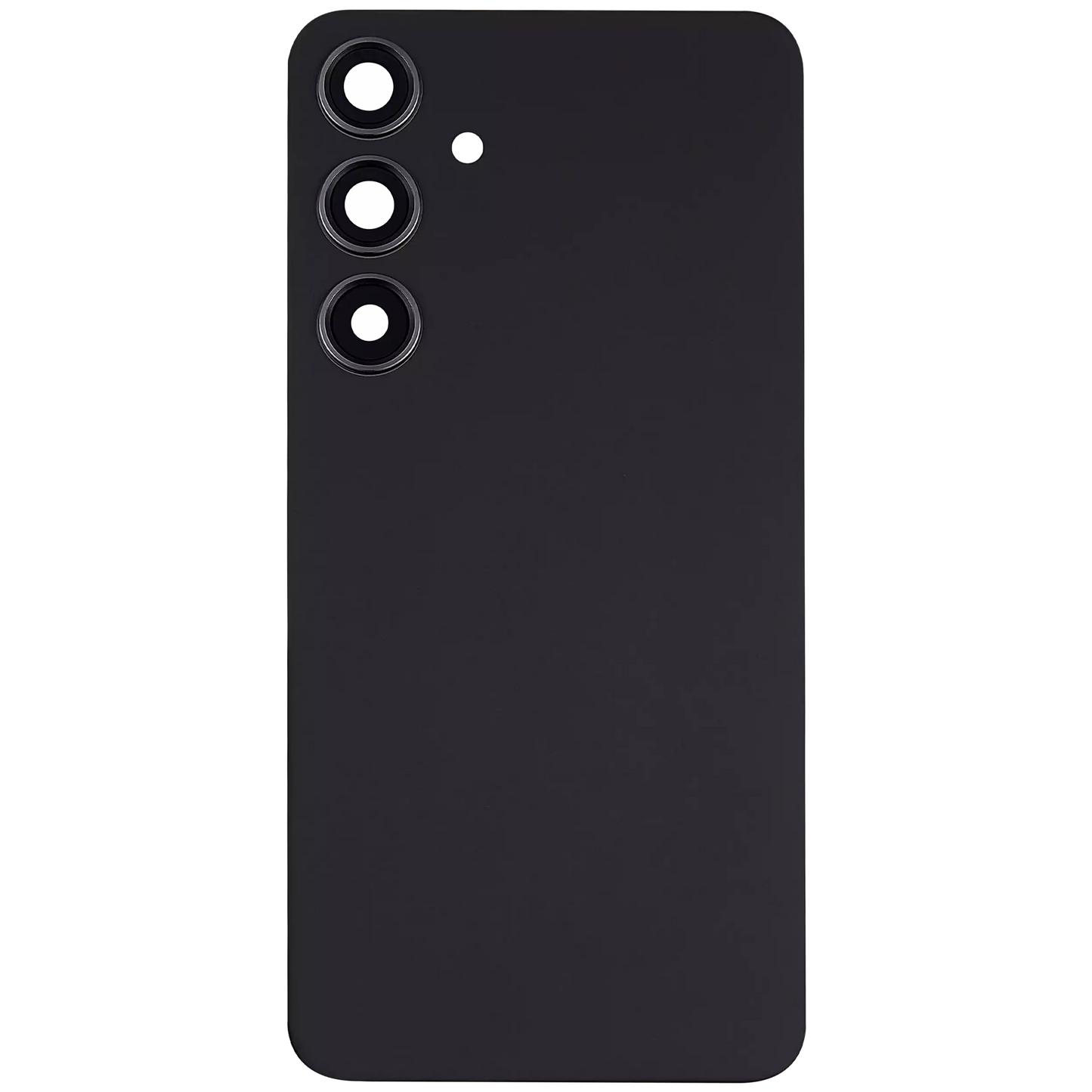 Back Cover Glass With Camera Lens For Samsung Galaxy S24 Plus 5G (No Logo) (Aftermarket Plus) (Onyx Black)
