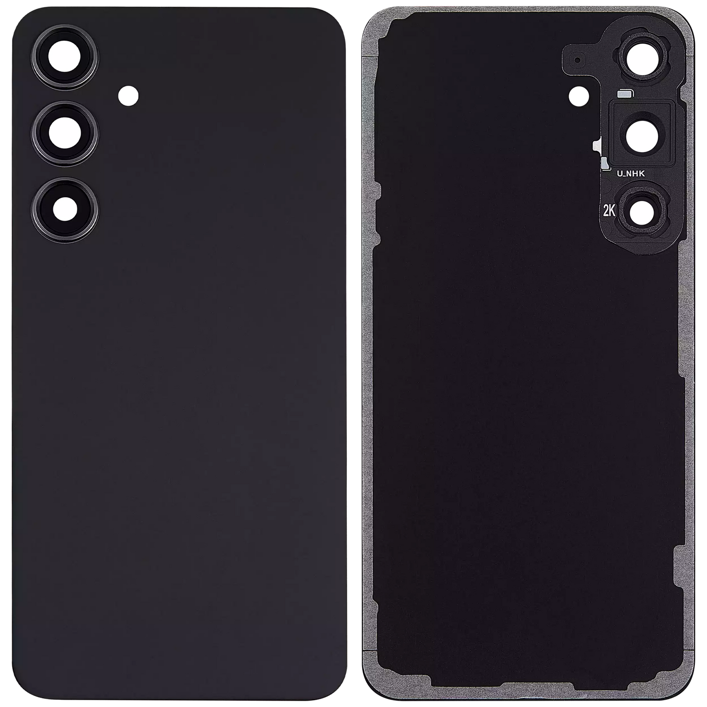 Back Cover Glass With Camera Lens For Samsung Galaxy S24 Plus 5G (No Logo) (Aftermarket Plus) (Onyx Black)