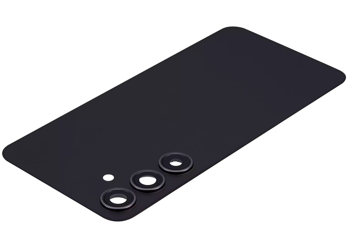 Back Cover Glass With Camera Lens For Samsung Galaxy S24 Plus 5G (No Logo) (Aftermarket Plus) (Onyx Black)