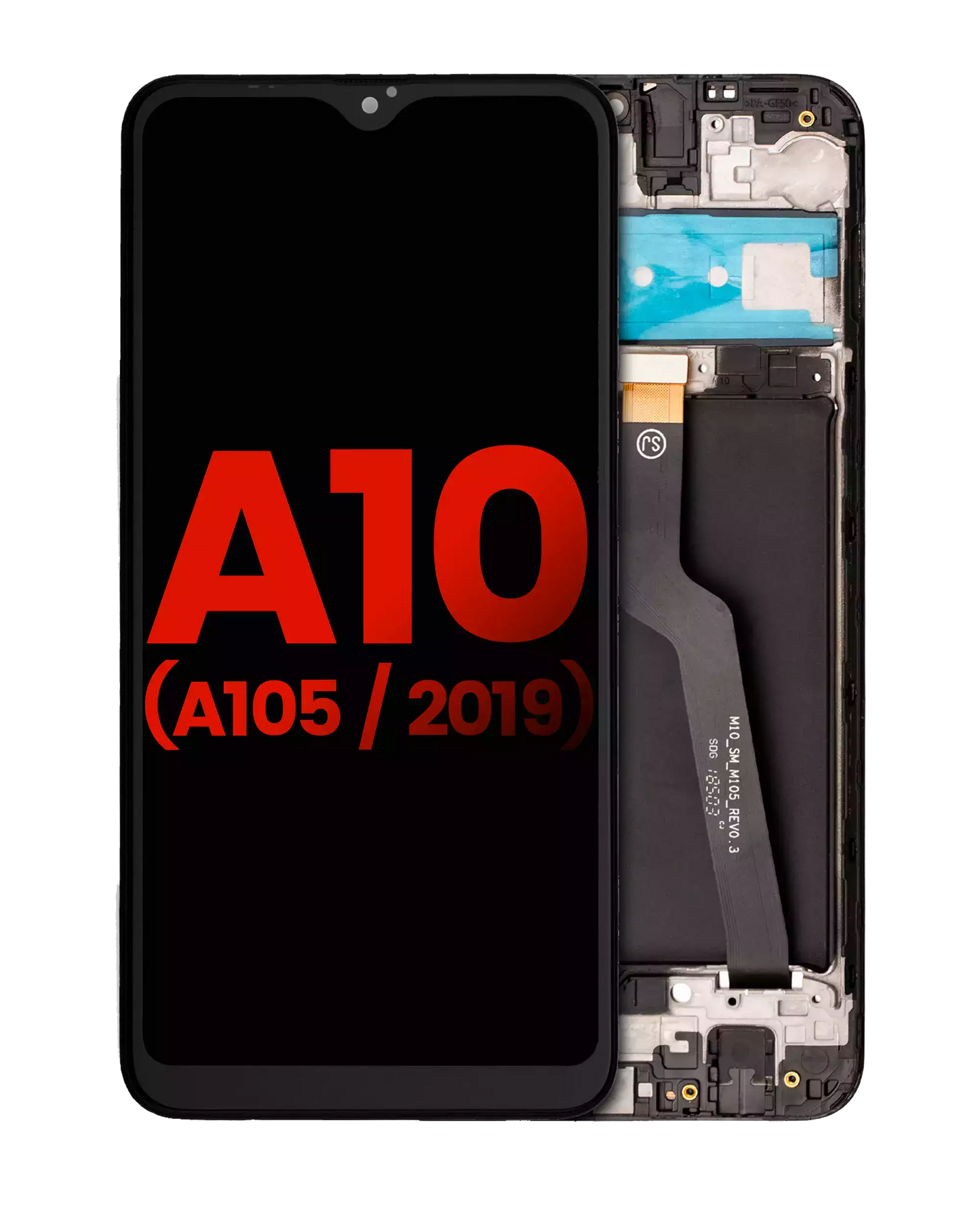 LCD Assembly With Frame For Samsung Galaxy A10 (A105 / 2019) (Single Card Version) (Aftermarket Plus) (All Colors) replacement part product image 1 - SKU 107082020007