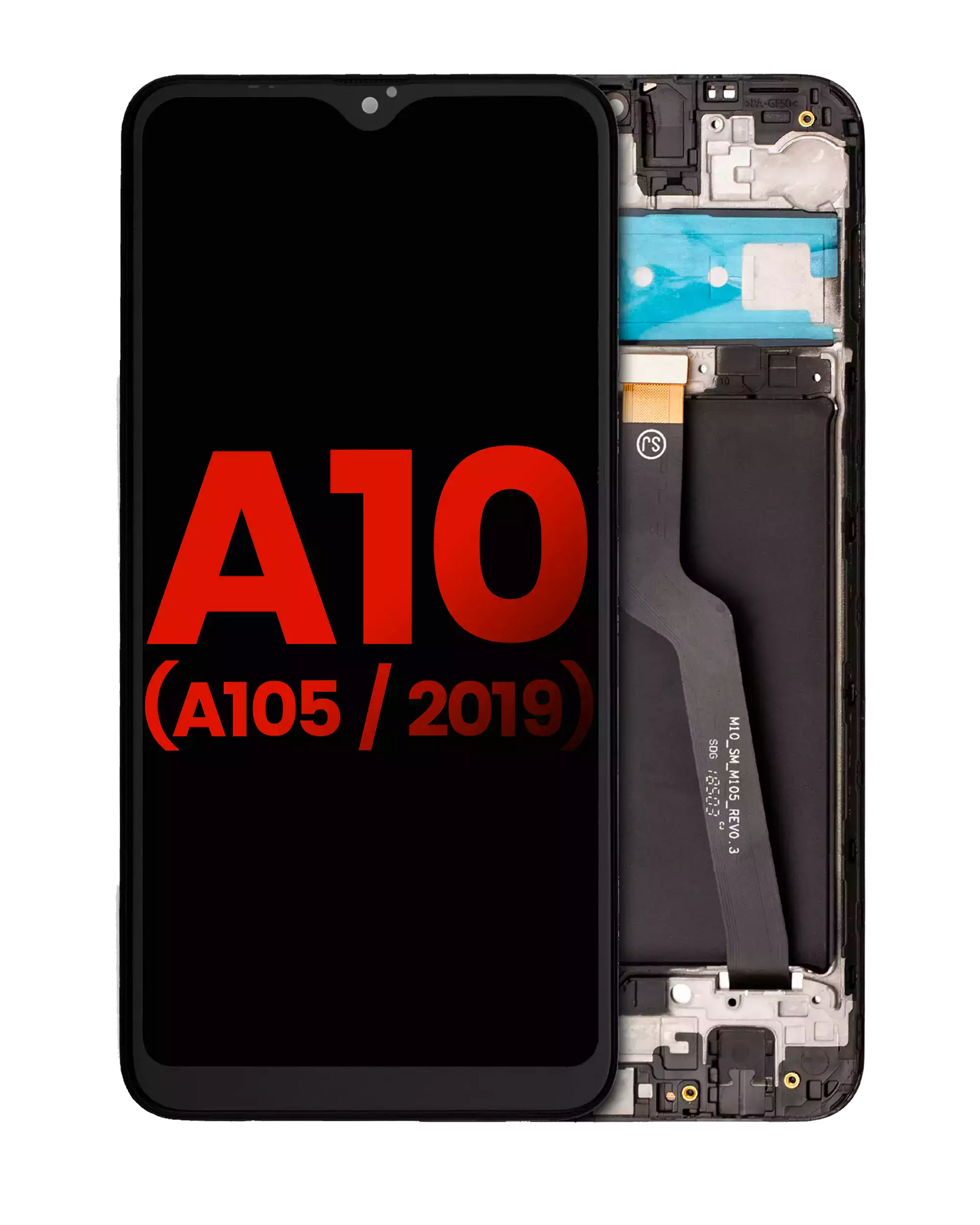 LCD Assembly With Frame For Samsung Galaxy A10 (A105 / 2019) (Single Card Version) (Aftermarket Plus) (All Colors) replacement part product image 1 - SKU 107082020007