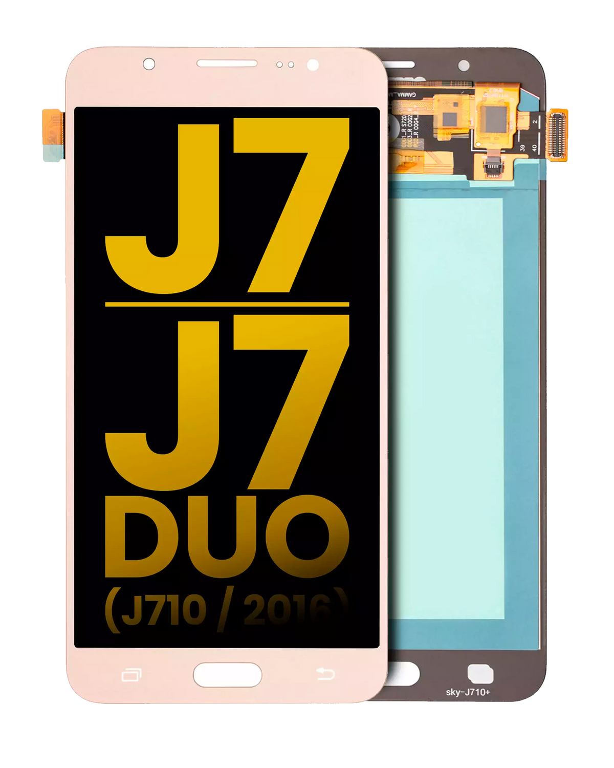 OLED Assembly Without Frame For Samsung Galaxy J7 / J7 Duo (J710 / 2016) (Refurbished) (Gold) replacement part SKU 107082016703 product image 1