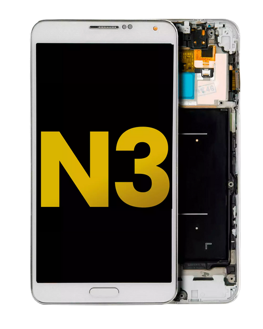 OLED Assembly With Frame For Samsung Galaxy Note 3 (Refurbished) (AT&T / T-Mobile) (White)