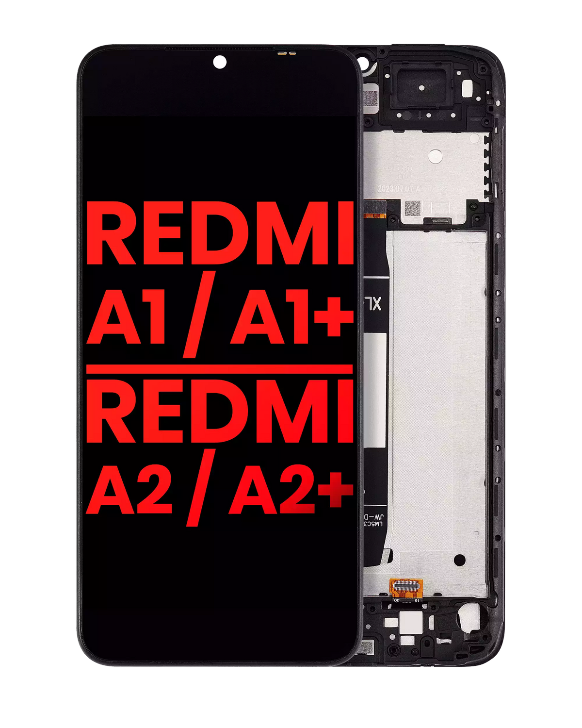 Xiaomi Xiaomi Redmi A1 / Xiaomi Redmi A1+ / Redmi A2 / Redmi A2+ LCD display assembly with frame replacement screen - front product view 1