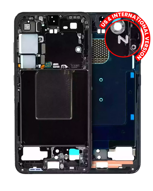 Mid-Frame Housing For Samsung Galaxy S24 5G (US & International Version) (Onyx Black)