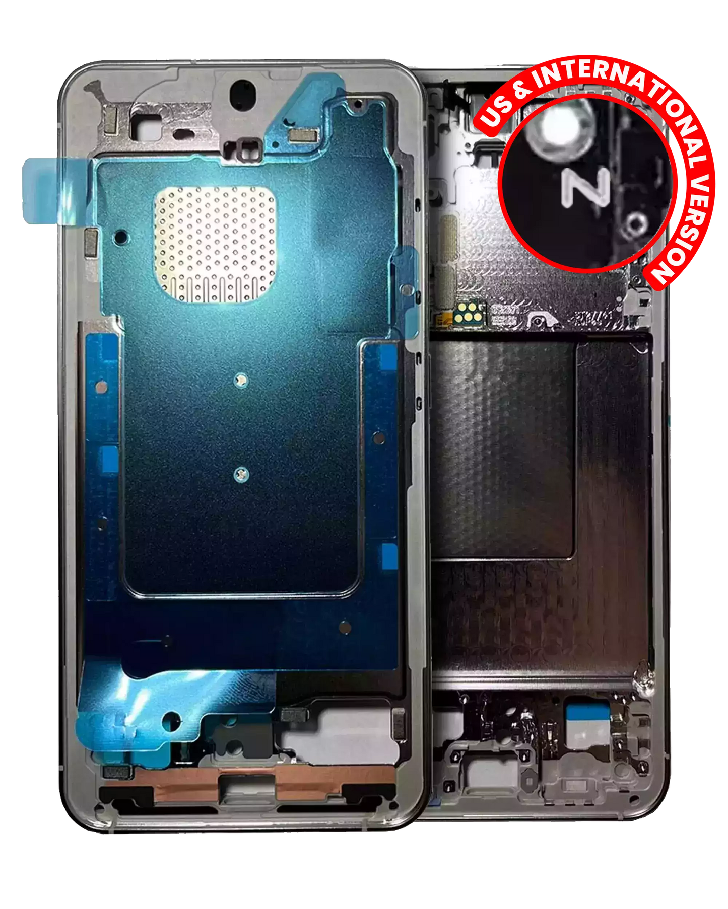 Mid-Frame Housing For Samsung Galaxy S24 5G (US & International Version) (Marble Grey)