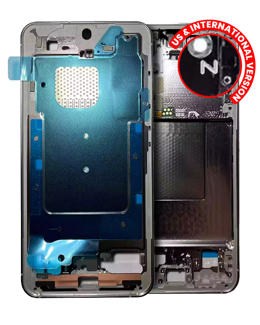 Mid-Frame Housing For Samsung Galaxy S24 5G (US & International Version) (Marble Grey)