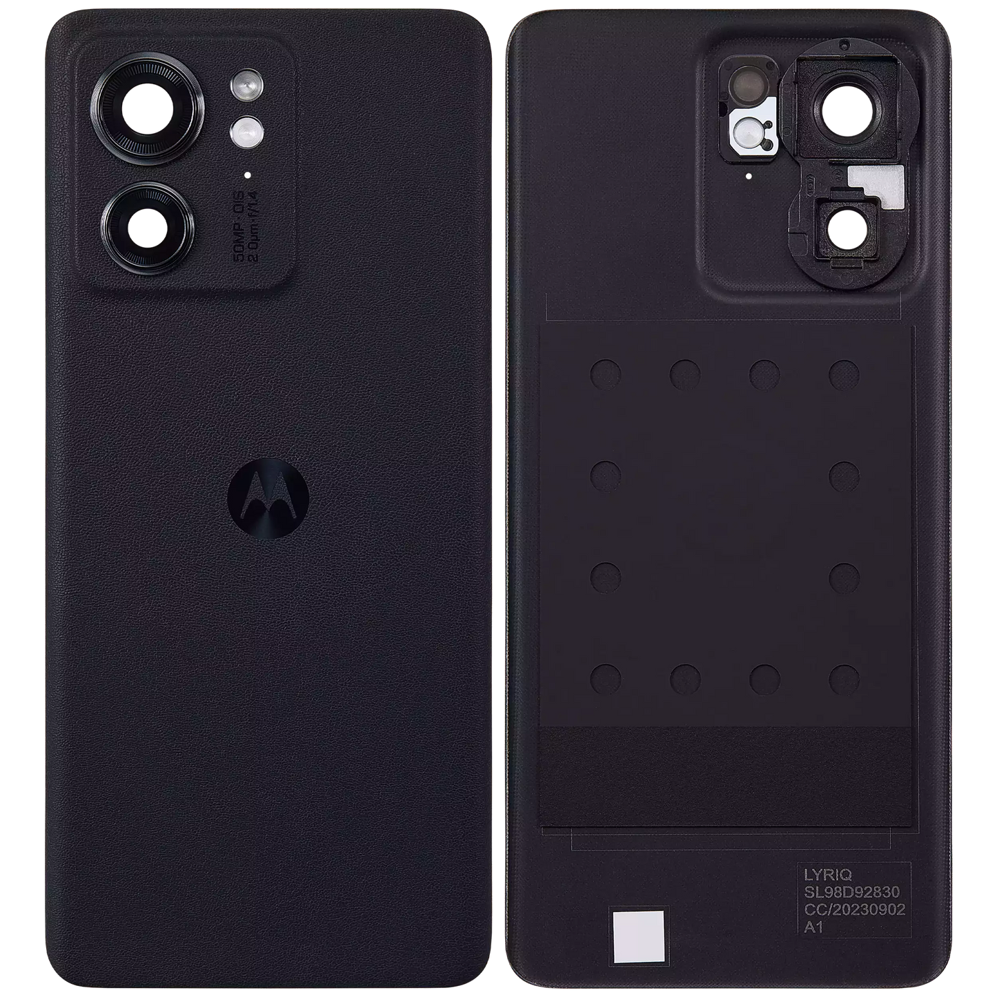 Back Cover Glass With Camera Lens For Motorola Edge 40 (XT2302 / 2023) (Genuine OEM) (Eclipse Black) | SKU 107182092473 | image 6
