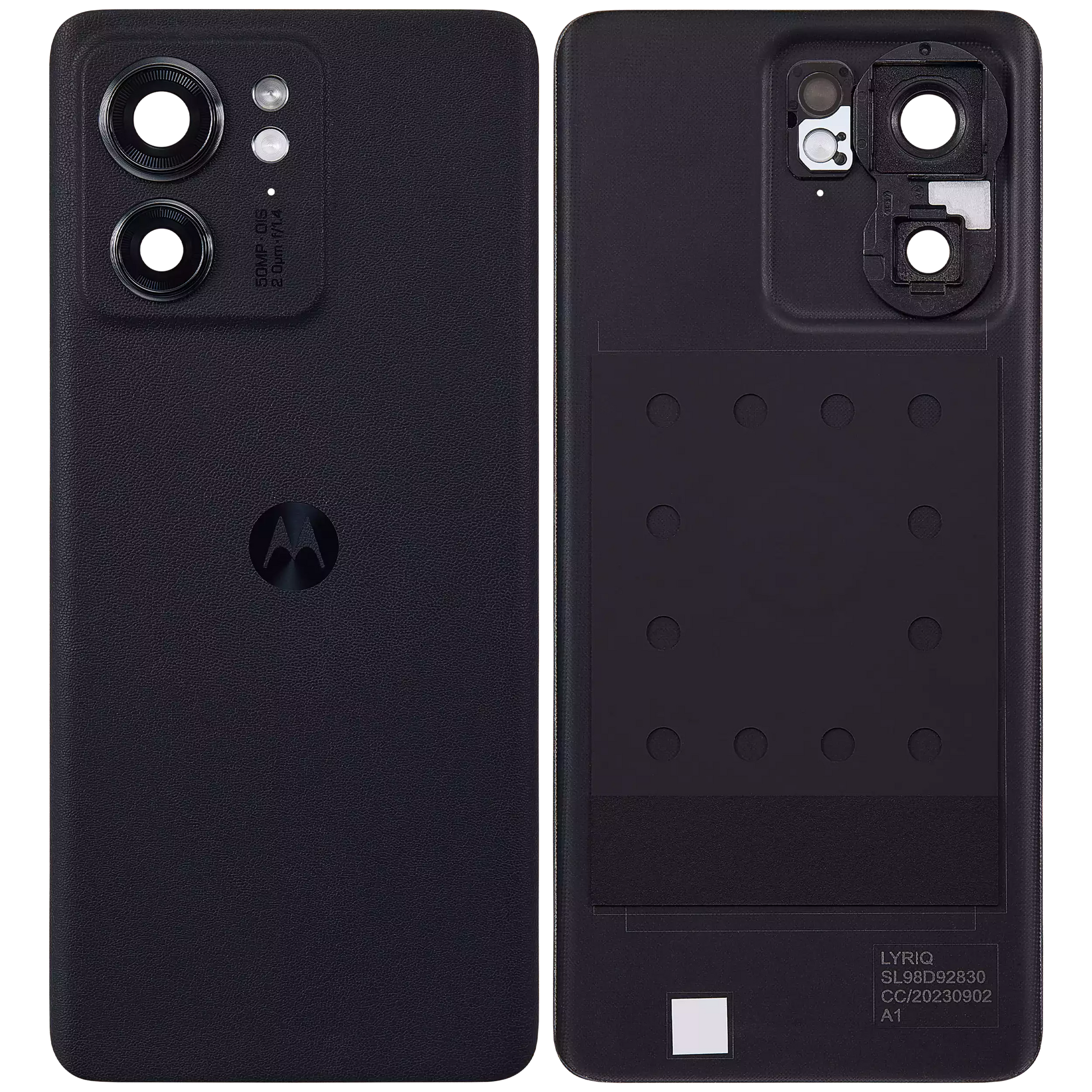 Back Cover Glass With Camera Lens For Motorola Edge 40 (XT2302 / 2023) (Genuine OEM) (Eclipse Black) | SKU 107182092473 | image 6