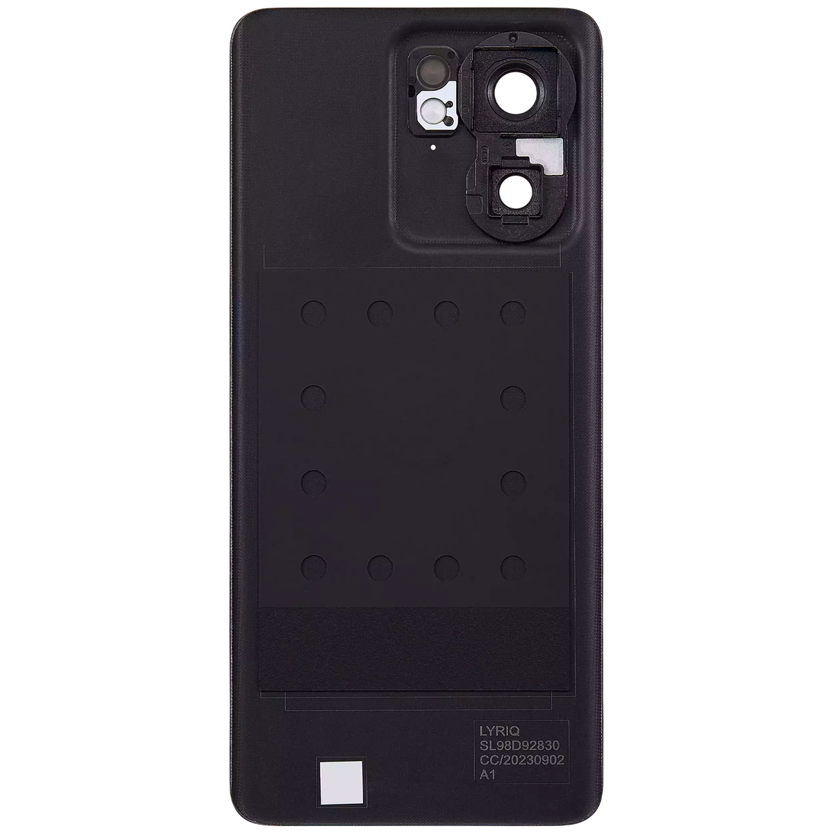 Back Cover Glass With Camera Lens For Motorola Edge 40 (XT2302 / 2023) (Genuine OEM) (Eclipse Black) | SKU 107182092473 | image 3