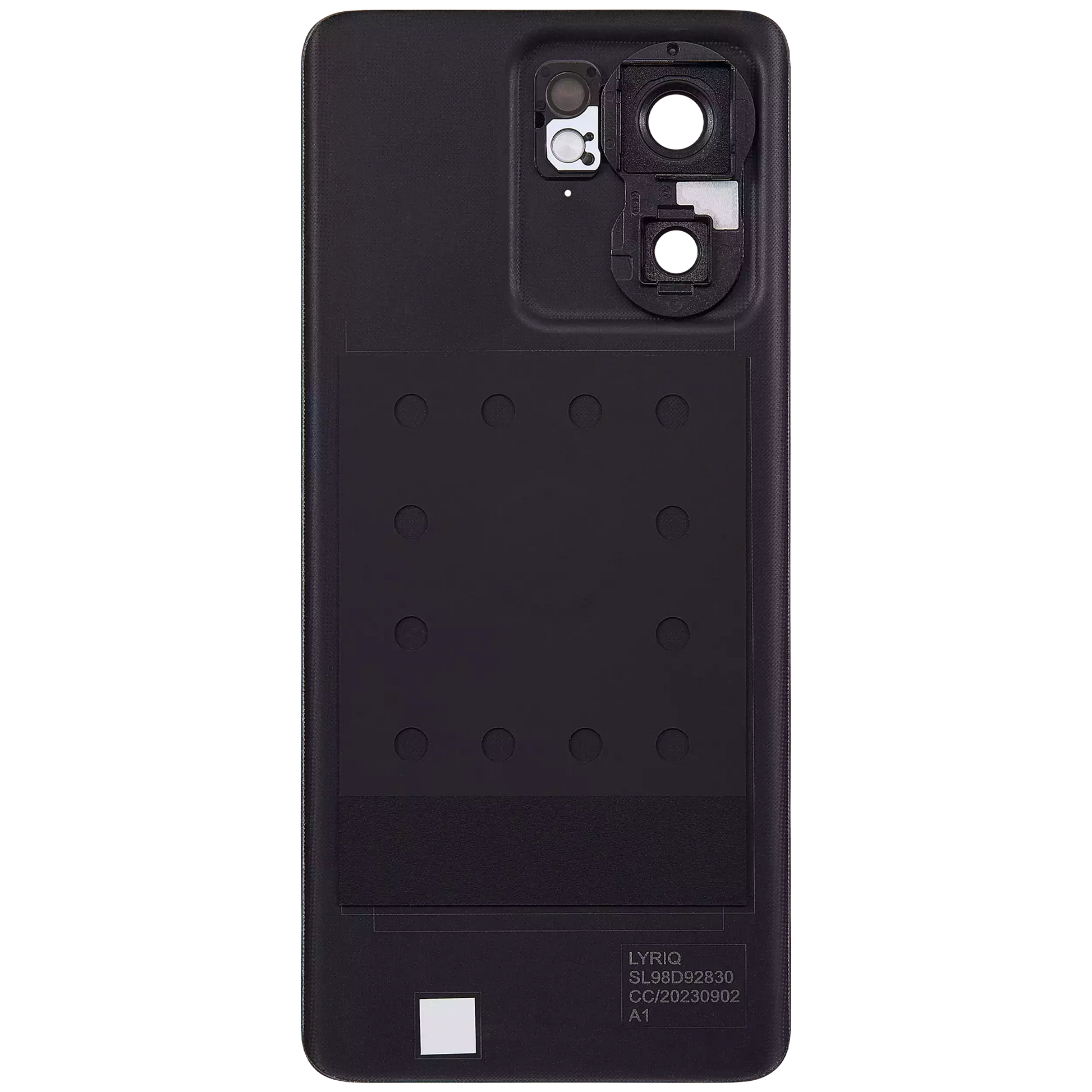 Back Cover Glass With Camera Lens For Motorola Edge 40 (XT2302 / 2023) (Genuine OEM) (Eclipse Black) | SKU 107182092473 | image 3