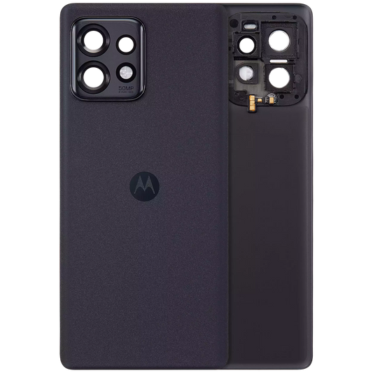 Back Cover Glass With Camera Lens For Motorola Edge Plus / Edge 40 Pro (XT2301 / 2023) (Genuine OEM) (Interstellar Black) | SKU 107082133541 | image 1