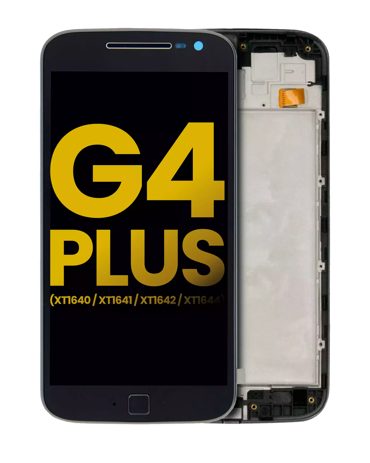 LCD Assembly With Frame For Motorola Moto G4 Plus (XT1640 / XT1641 / XT1642 / XT1644 / 2016) (Refurbished) (Black) | compatible mobile phone replacement part | SKU 107082039108 | product image 1