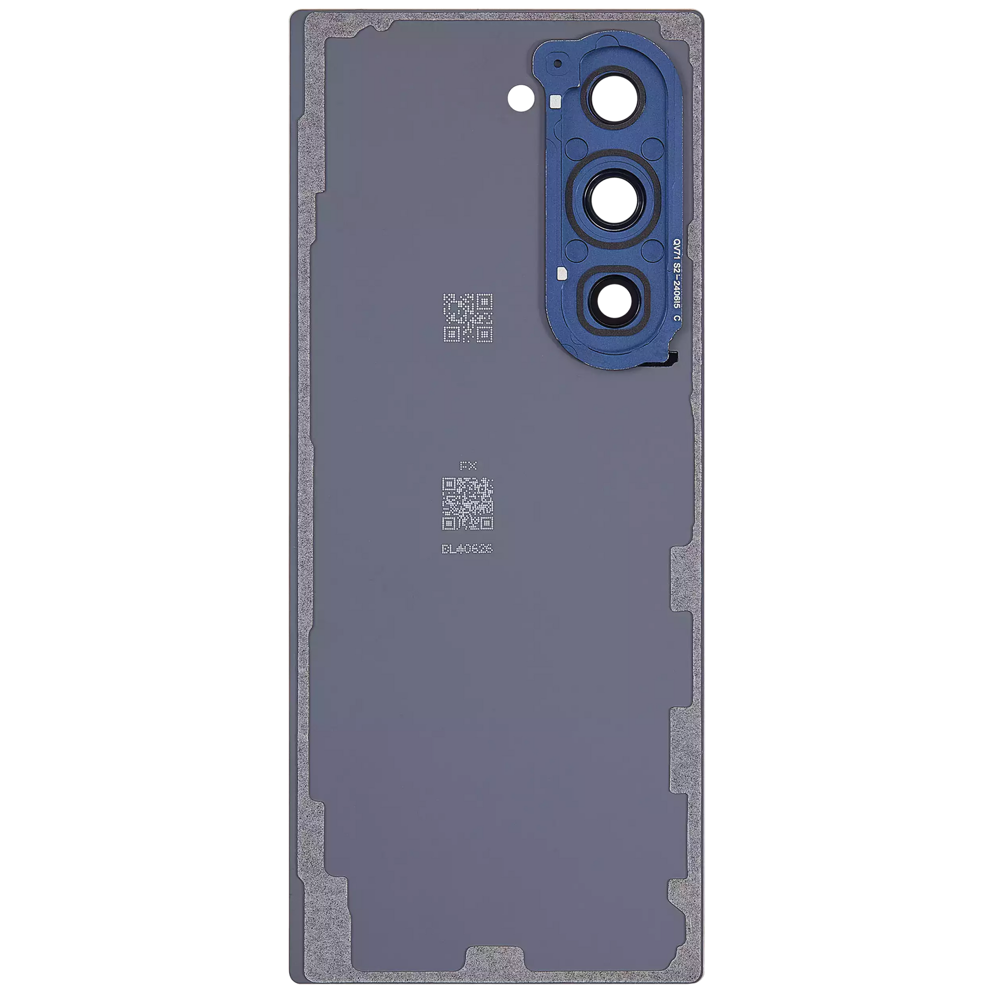 Replacement Back Cover Glass With Camera Lens For Samsung Galaxy Z Fold 6 5G (Aftermarket Plus) (Navy) front view
