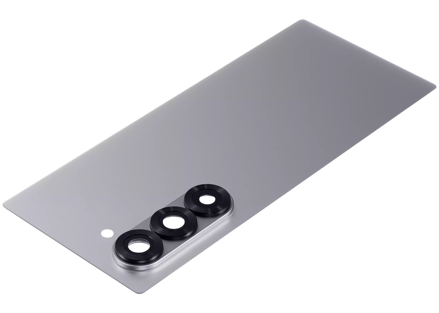 Detailed look at Back Cover Glass With Camera Lens For Samsung Galaxy Z Fold 6 5G (Aftermarket Plus) (Silver Shadow) for repair