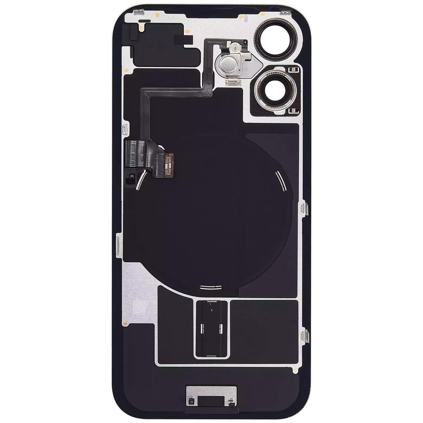 Back Glass w/ MagSafe Magnet & NFC & Flashlight Flex For iPhone 16 (Used OEM Pull: Grade C) (Teal)